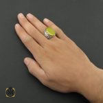 انگشتر عقیق زرد با حکاکی شرف الشمس مردانه – کد 8825 - تصویر 5