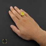 5 انگشتر عقیق زرد با حکاکی شرف الشمس مردانه – کد 8841 - تصویر 2