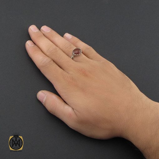 5 انگشتر عقیق قرمز مردانه – کد 8845 - تصویر 5
