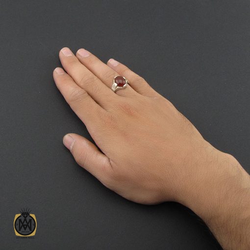 5 انگشتر عقیق قرمز مردانه – کد 8846 - تصویر 5