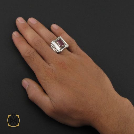 5 انگشتر یاقوت سرخ فاخر مردانه هنر دست استاد شرفیان – کد 8803 - تصویر 5