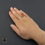 5 انگشتر عقیق یمن با حکاکی یا حسین مظلوم مردانه - کد 8855 - تصویر 5