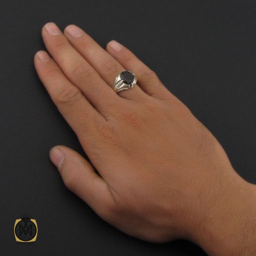 انگشتر یاقوت گارنت مردانه هنر دست استاد شرفیان – کد 8804 - تصویر 5