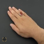 5 انگشتر عقیق یمن با حکاکی سلام قولا من رب رحيم مردانه - کد 8859 - تصویر 5