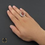 5 انگشتر عقیق یمن با حکاکی یا من اظهر الجمیل مردانه دست ساز - کد 8861 - تصویر 5