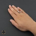 5 انگشتر عقیق یمن با حکاکی ان الحسین مصباح الهدی و سفینه النجاه مردانه دست ساز - کد 8864 - تصویر 5