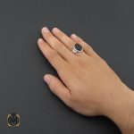 5 انگشتر جزع یمن با حکاکی یا زهرا دست ساز - کد 8867 - تصویر 5