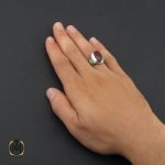 انگشتر عقیق یمن یاقوت و زمرد مردانه - کد 8871 - تصویر 5