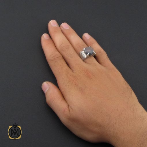 انگشتر اپال خوش رنگ مردانه هنر دست استاد شرفیان - کد 8890 - تصویر 5