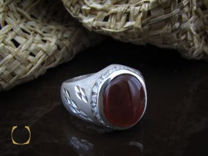 انگشتر عقیق یمن مردانه هنر دست استاد یزدانی- کد 10134 - تصویر 6