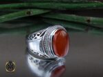 انگشتر عقیق یمن مردانه - کد 10138 - تصویر 6