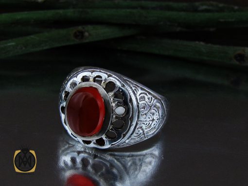 انگشتر عقیق یمن مردانه - کد 10139 - تصویر 6