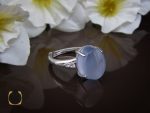 00 انگشتر عقیق یمن کبود طرح آفتاب زنانه - کد 2094 - تصویر 6