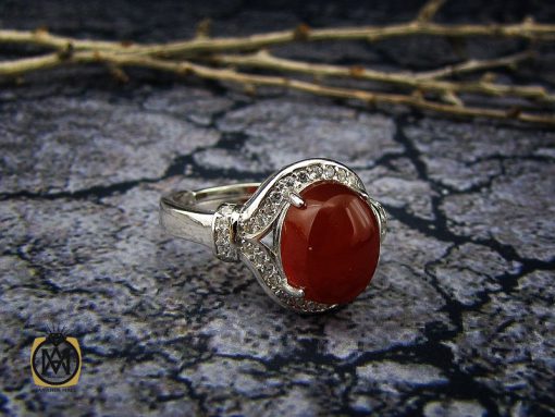 00 انگشتر عقیق یمن طرح متینا زنانه - کد 2104 - تصویر 6