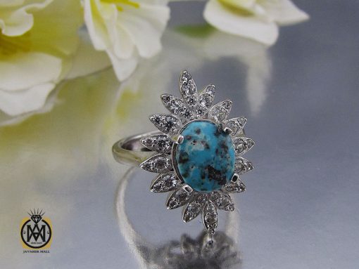 انگشتر فیروزه نیشابور طرح سونیا زنانه - کد 2120 - تصویر 6