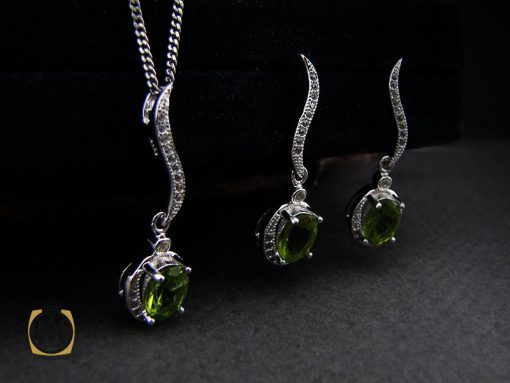 نیم ست زبرجد اصل طرح ژیکان زنانه - کد 7159 - تصویر 7