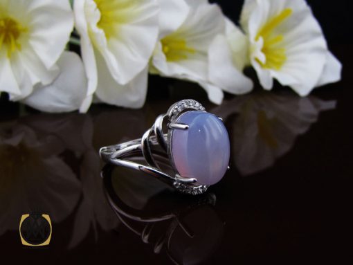 00 انگشتر عقیق یمن کبود طرح کیانا زنانه - کد 2096 - تصویر 6