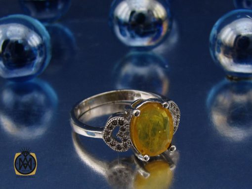 انگشتر یاقوت زرد طرح آیدا زنانه - کد 2137 - تصویر 6