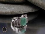 00 انگشتر زمرد زنانه طرح آترین - کد 2138 - تصویر 6