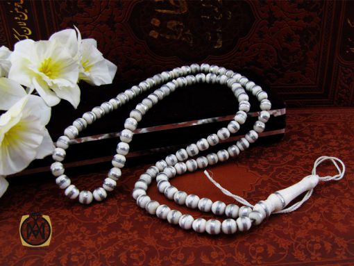 00 تسبیح 101 دانه استخوان مرغوب - کد 4193 - تصویر 6