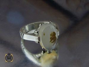00 انگشتر عقیق شجر مردانه خوش نقش - کد 10101 - تصویر 6