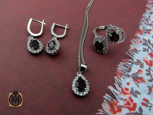 سرویس یاقوت گارنت طرح خاطره زنانه - کد 7132 - تصویر 10