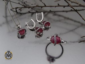 سرویس یاقوت سرخ طرح شبنم زنانه - کد 7136 - تصویر 9