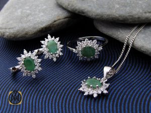 سرویس زمرد طرح نسیم زنانه - کد 7144 - تصویر 10