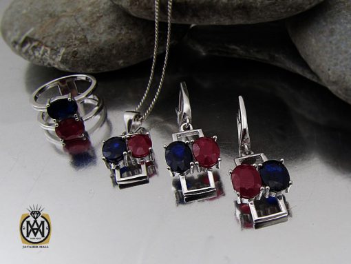 سرویس یاقوت سرخ و کبود طرح مهردخت زنانه - کد 7148 - تصویر 10