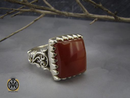 انگشتر عقیق یمن مردانه دست ساز - کد 10072 - تصویر 6