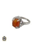 انگشتر عقیق یمن طرح ملودی زنانه - کد 2107