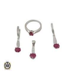 سرویس یاقوت سرخ طرح شایلی زنانه - کد 7161 سرویس یاقوت سرخ طرح شایلی زنانه - کد 7161