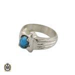 انگشتر فیروزه نیشابوری مردانه  - کد 10173