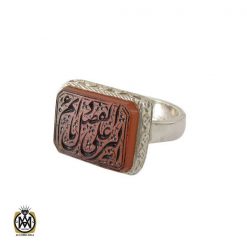 انگشتر عقیق یمن با حکاکی یا دائم الفضل علی بریه مردانه - کد 10186 انگشتر عقیق یمن با حکاکی یا دائم الفضل علی بریه مردانه - کد 10186