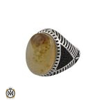 انگشتر عقیق شجر مردانه - کد 10094