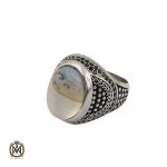 انگشتر عقیق شجر مردانه خوش نقش - کد 10105