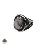 انگشتر عقیق شجر مردانه - کد 10113