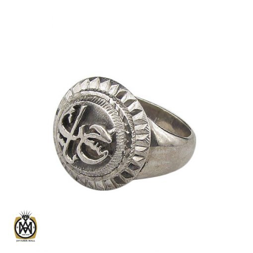 1 انگشتر نقره با حکاکی یا حسین مردانه هنر دست استاد شرفیان - کد 10131 - تصویر 1