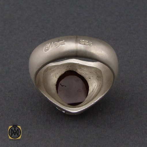 انگشتر عقیق یمن مردانه هنر دست استاد یزدانی- کد 10134 - تصویر 2