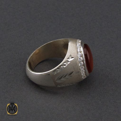 2 انگشتر عقیق یمن مردانه هنر دست استاد یزدانی- کد 10135 - تصویر 2