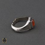 انگشتر عقیق یمن مردانه هنر دست استاد شرفیان - کد 10148 - تصویر 2