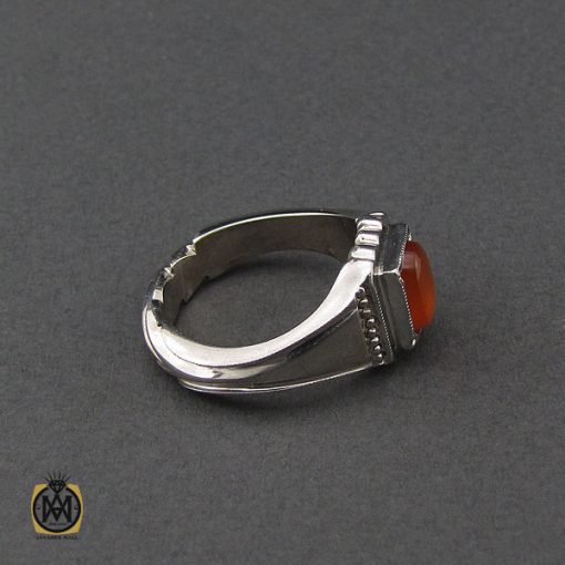 انگشتر عقیق یمن مردانه هنر دست استاد شرفیان - کد 10148 - تصویر 2