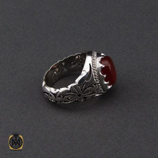 انگشتر عقیق یمن مردانه دست ساز - کد 10152 - تصویر 2