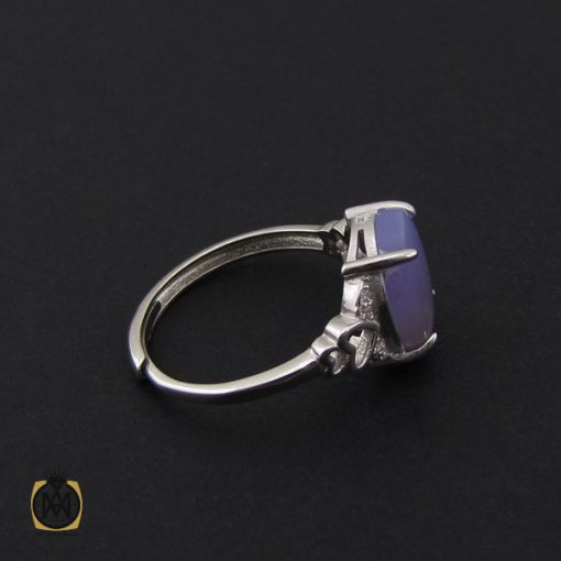 انگشتر عقیق یمن کبود طرح مانا زنانه - کد 2101 - تصویر 2