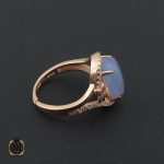 2 انگشتر عقیق یمن کبود طرح مایسا زنانه - کد 2102 - تصویر 2