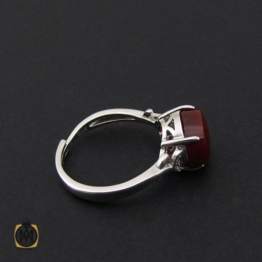 انگشتر عقیق یمن طرح نجلا زنانه - کد 2109 - تصویر 2