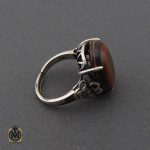 2 انگشتر عقیق باباقوری طرح نهال زنانه - کد 2116 - تصویر 2