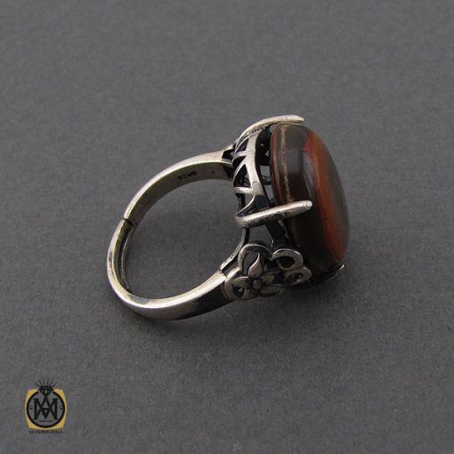 انگشتر عقیق باباقوری طرح نهال زنانه - کد 2116 - تصویر 2