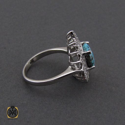 انگشتر فیروزه نیشابور طرح سونیا زنانه - کد 2120 - تصویر 2