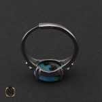 2 انگشتر فیروزه نیشابور طرح غزل زنانه - کد 2127 - تصویر 2